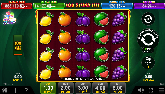 Как се играе 100 Shiny Hit слот