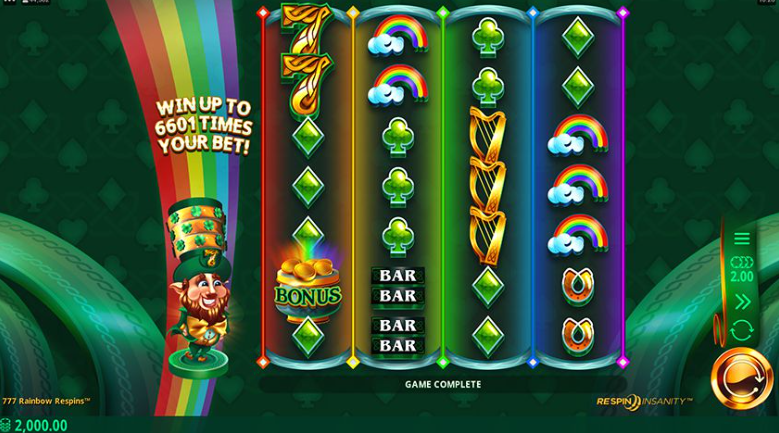 Как се играе 777 Rainbow Respins слот