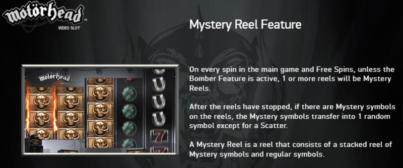 Функция Mystery Reel Feature в Motorhead slot