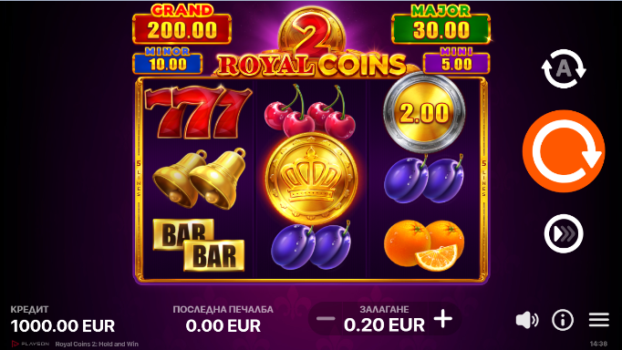 Как се играе Royal Coins 2: Hold and Win слот
