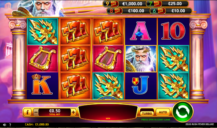 Как се играе Zeus Rush Fever Deluxe слот