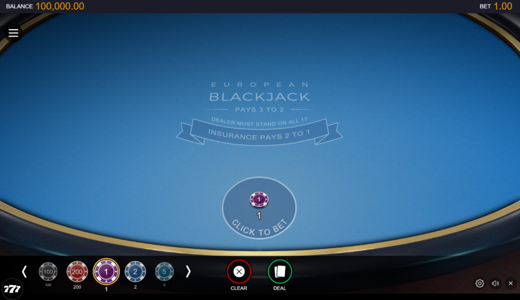 European Blackjack