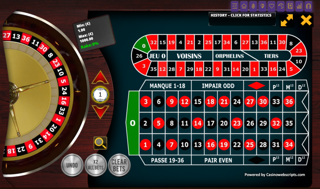 French Roulette - CasinoWebScripts