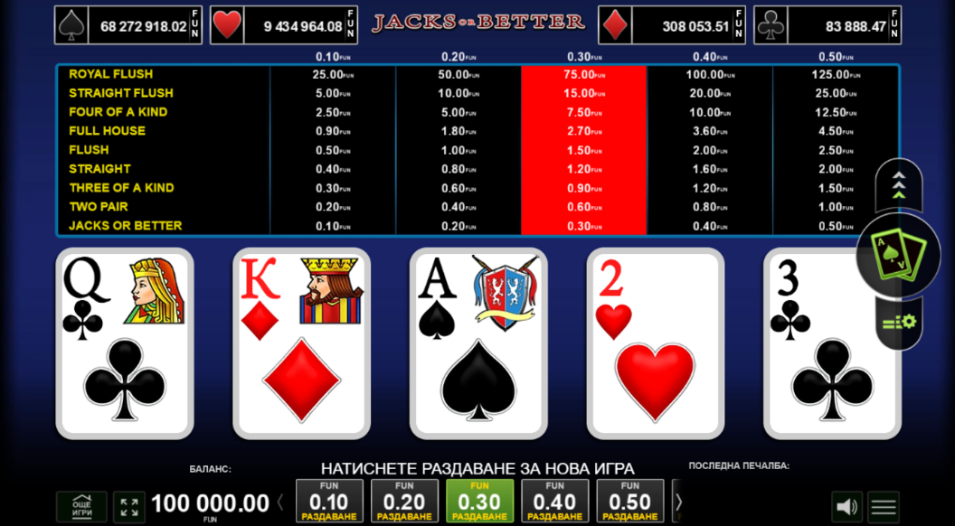 Jacks or Better Poker