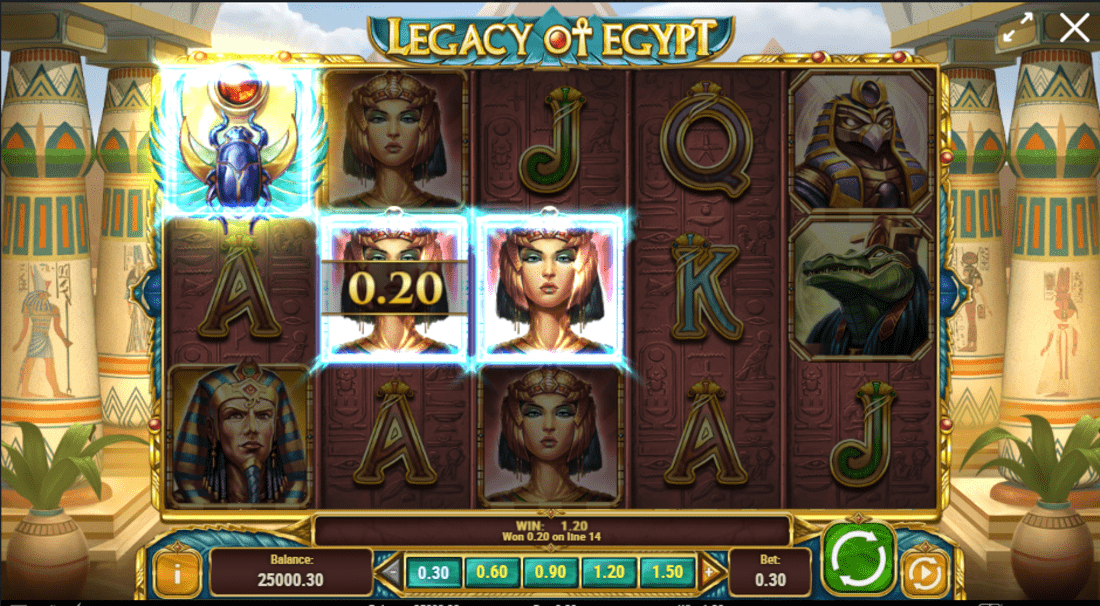 Печеливши комбинации и бонус функции в Legacy of Egypt
