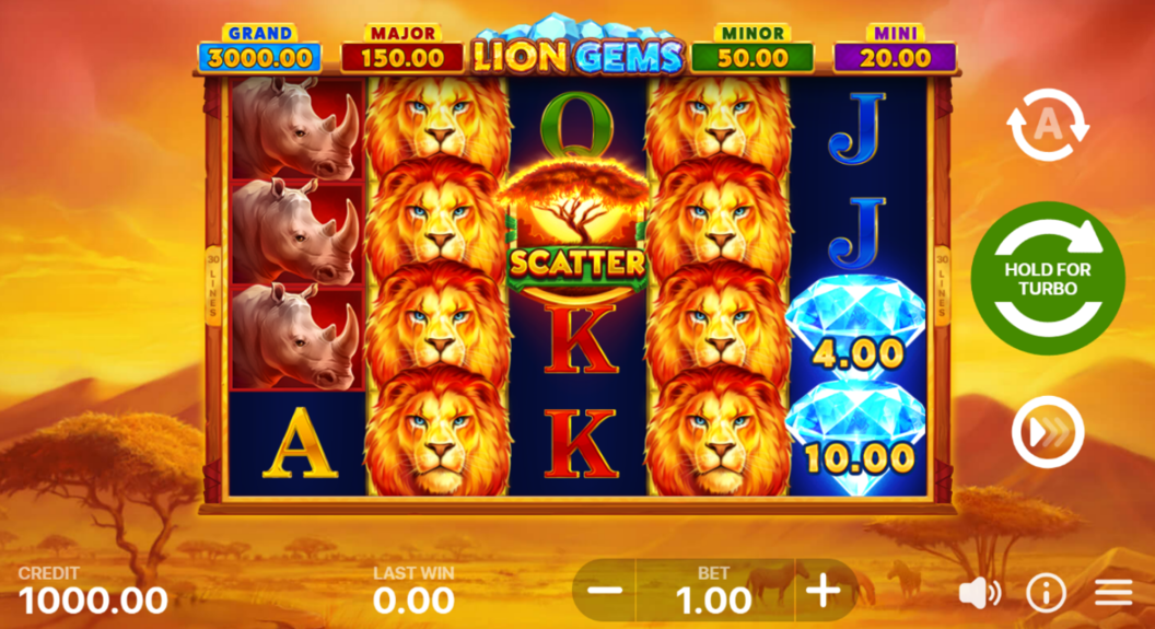 Lion Gems: Hold and Win